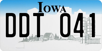 IA license plate DDT041