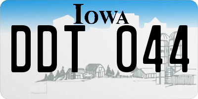 IA license plate DDT044