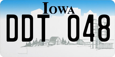 IA license plate DDT048