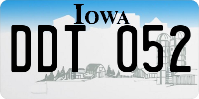IA license plate DDT052