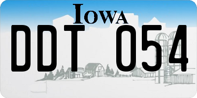 IA license plate DDT054