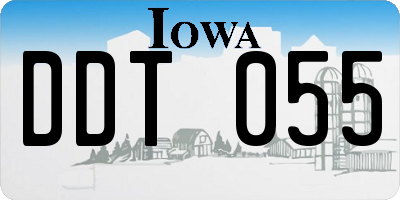 IA license plate DDT055