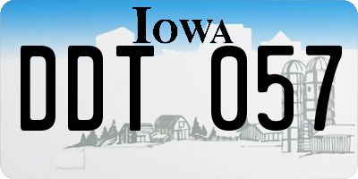 IA license plate DDT057