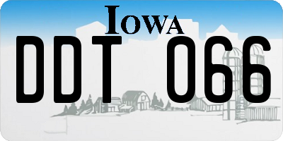 IA license plate DDT066