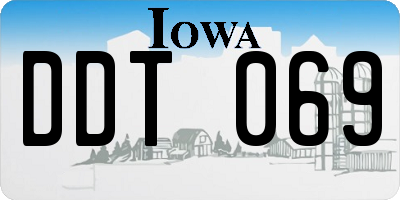 IA license plate DDT069