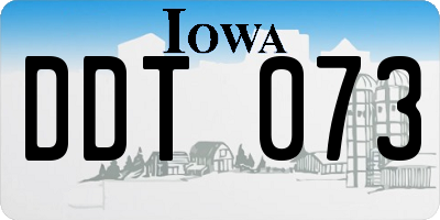 IA license plate DDT073
