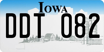 IA license plate DDT082