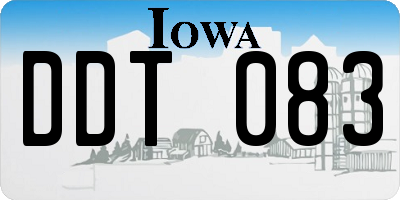 IA license plate DDT083