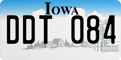 IA license plate DDT084