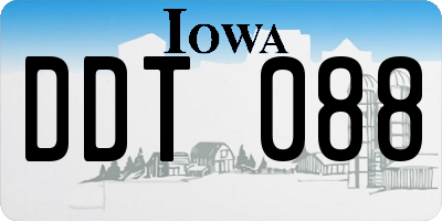 IA license plate DDT088