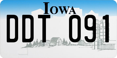 IA license plate DDT091