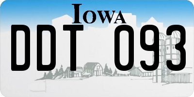 IA license plate DDT093
