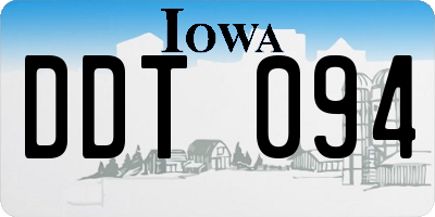 IA license plate DDT094