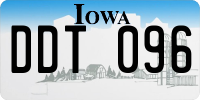 IA license plate DDT096