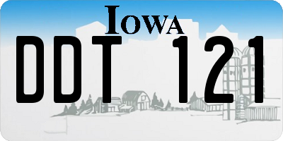 IA license plate DDT121