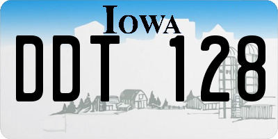 IA license plate DDT128