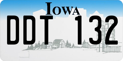 IA license plate DDT132