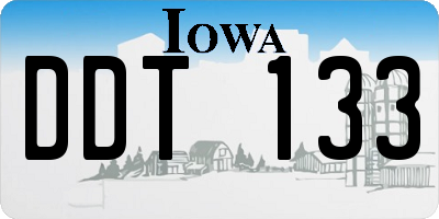 IA license plate DDT133