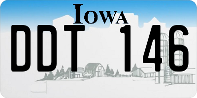 IA license plate DDT146