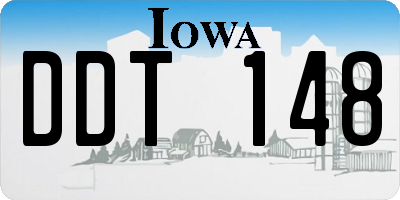 IA license plate DDT148