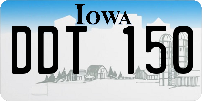IA license plate DDT150