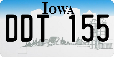 IA license plate DDT155
