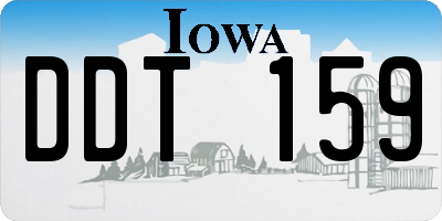 IA license plate DDT159