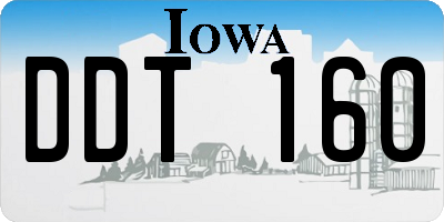 IA license plate DDT160