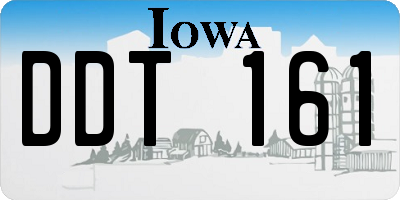 IA license plate DDT161