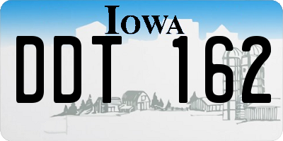 IA license plate DDT162