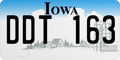 IA license plate DDT163