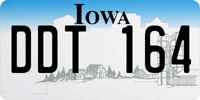 IA license plate DDT164