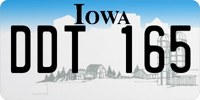 IA license plate DDT165