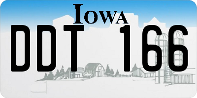 IA license plate DDT166