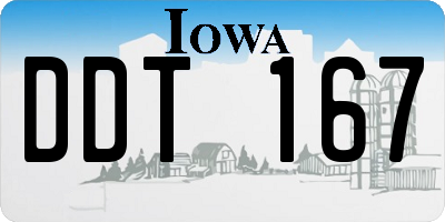 IA license plate DDT167