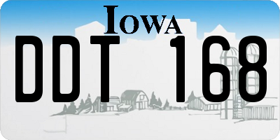 IA license plate DDT168