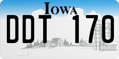 IA license plate DDT170