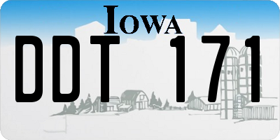IA license plate DDT171