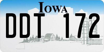 IA license plate DDT172