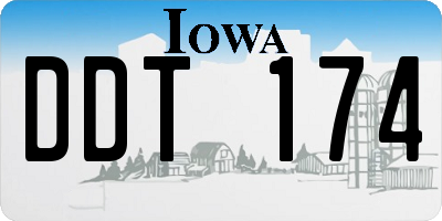 IA license plate DDT174