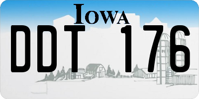 IA license plate DDT176