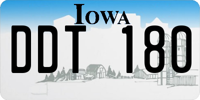 IA license plate DDT180