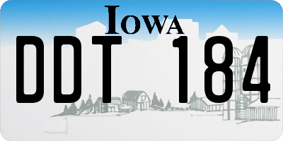 IA license plate DDT184