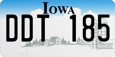 IA license plate DDT185