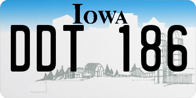 IA license plate DDT186