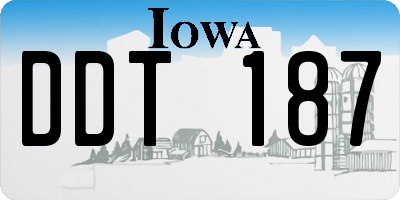 IA license plate DDT187