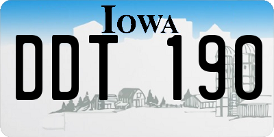 IA license plate DDT190