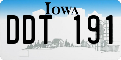 IA license plate DDT191