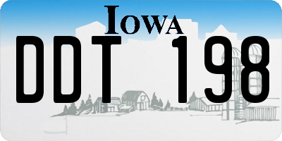 IA license plate DDT198