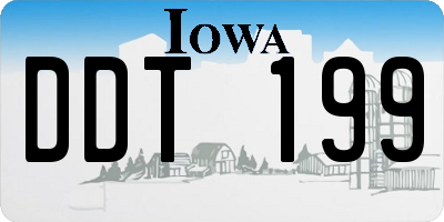 IA license plate DDT199